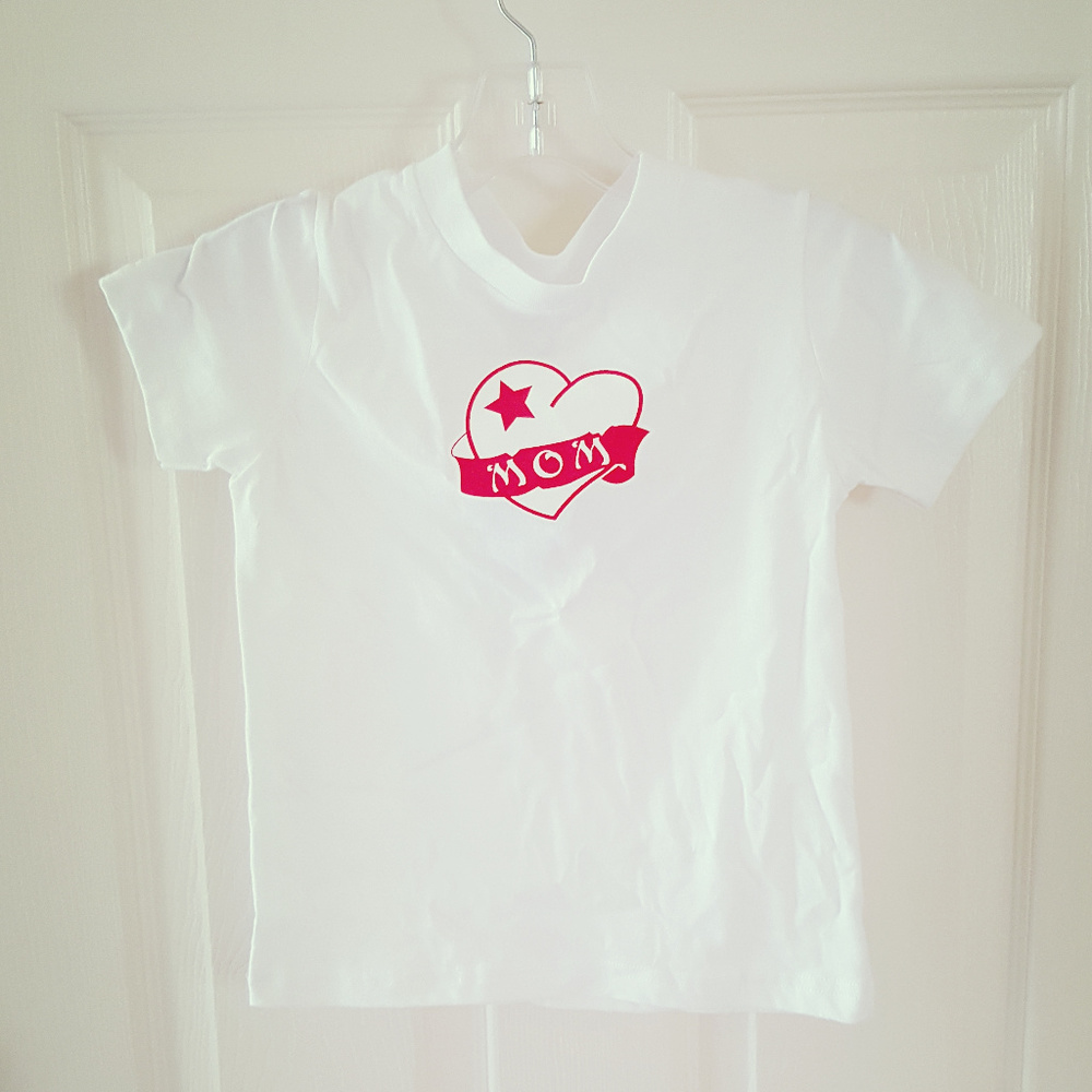 MOM TATTOO Kids Tee Shirt NWT 4T Baby Wit WHT